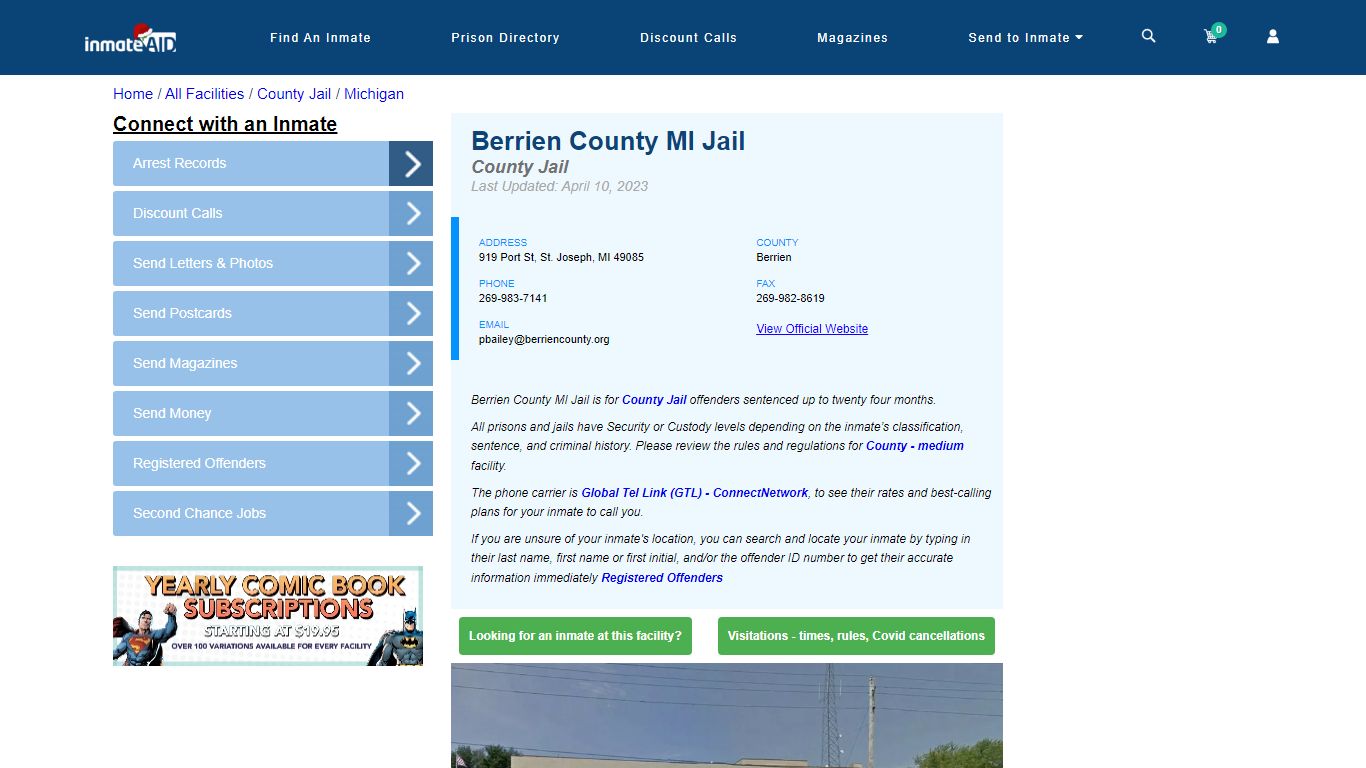 Berrien County MI Jail - Inmate Locator - St. Joseph, MI